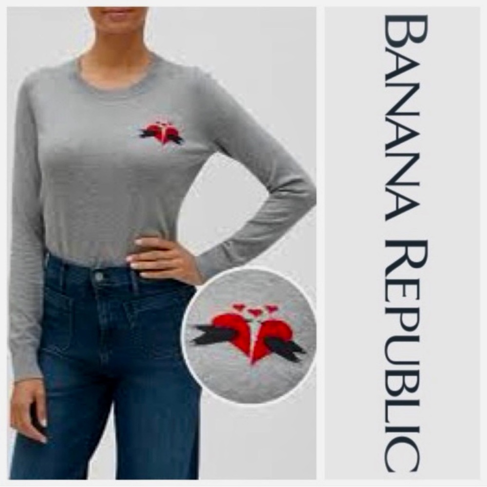 EUC Banana Republic Factory Aire Heart Sweater